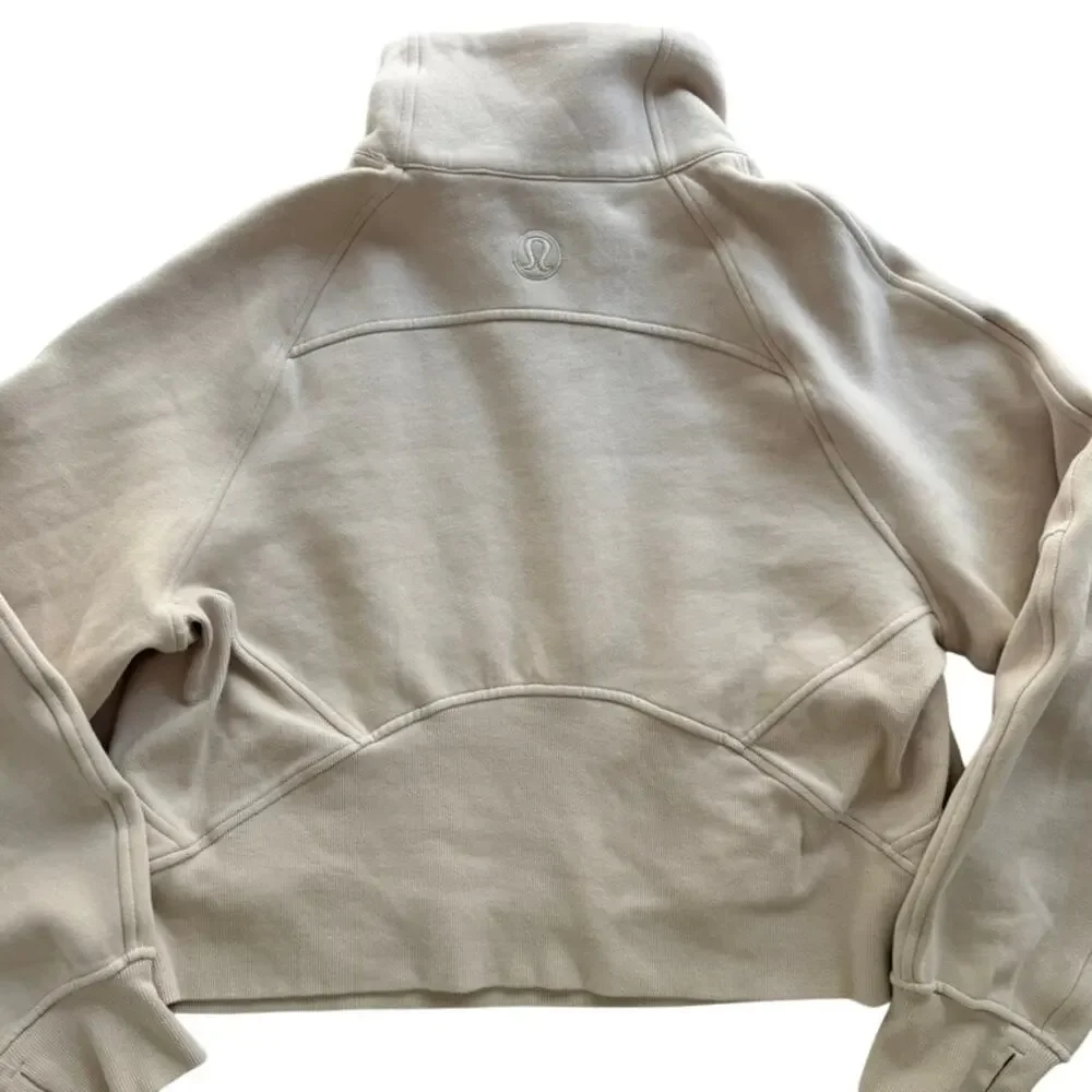 Lululemon Scuba Oversized Funnel Neck Sweatshirt Natural Ivory Size M/L Fleece